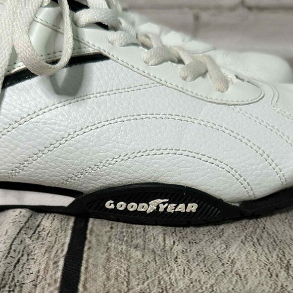 D10 Goodyear Men's White Racing/Running Sneakers, Size 10, Pre-owned - Picture 8 of 11